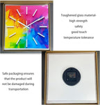 Square Glass Wall Clock Silent Analog Wall Clocks Battery Operated 14 Inch - Image 6