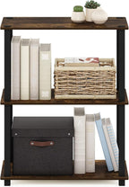 Furinno TURN-S-TUBE Storage Shelves, 3-Tier Book Shelf, Corner Shelf, Toolless - Image 4