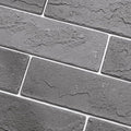 100 Vintage Grey Faux Brick Wall Tiles, 3D Thin Brick Veneers by TORURAL