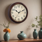 Wall Clock, 9 Inch Silent Non Ticking Classic Battery Operated Clocks, - Image 5