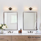 Indoi Wall Sconces Set of Two, Hardwired Brown Bathroom Sconces Wall Lighting - Image 5