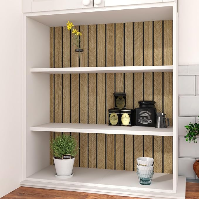 3D Brown Wood Wall Panels 197"x11.8" Acoustic Slat Wall Paneling Peel and Stick - Image 8