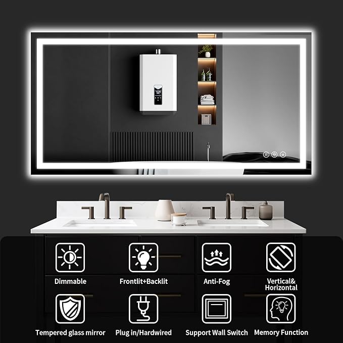 36"x48" LED Bathroom Mirror - Image 8