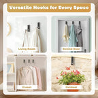Folding Wall Hook, Heavy Duty Zinc Alloy No Rust Fold Up Hooks - Image 6