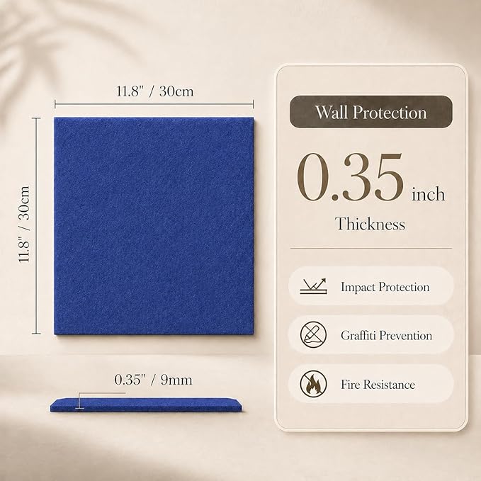 Large Cork Boards for Walls – 48" x 36" Self Adhesive Felt Wall Tiles - Image 2