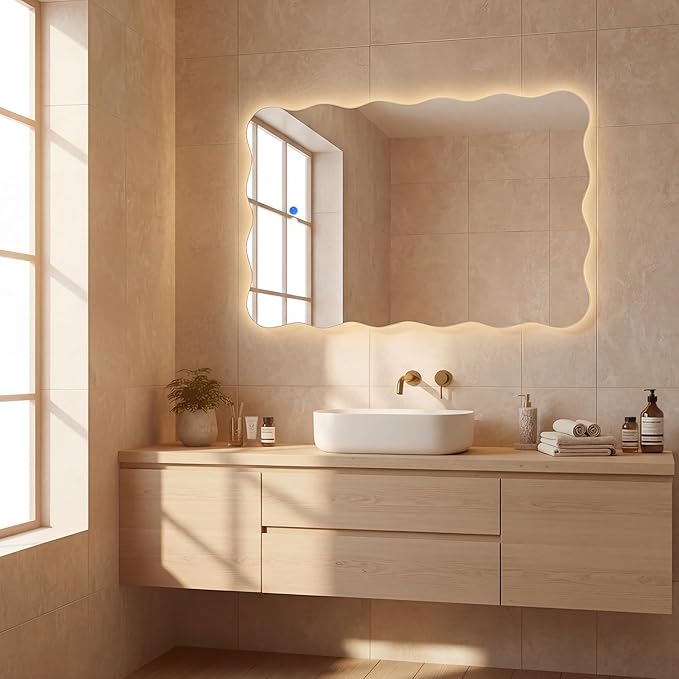 Wavy Led Bathroom Mirror- Vanity Mirror - Image 3