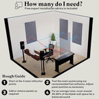 Acoustic Panels, 4 Pack ROOM KIT, Mid Grey - Image 6