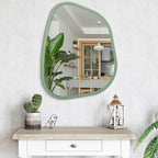 Asymmetrical Mirror for Wall Irregular Accent Wood Frame Modern Unique Wall - Image 4