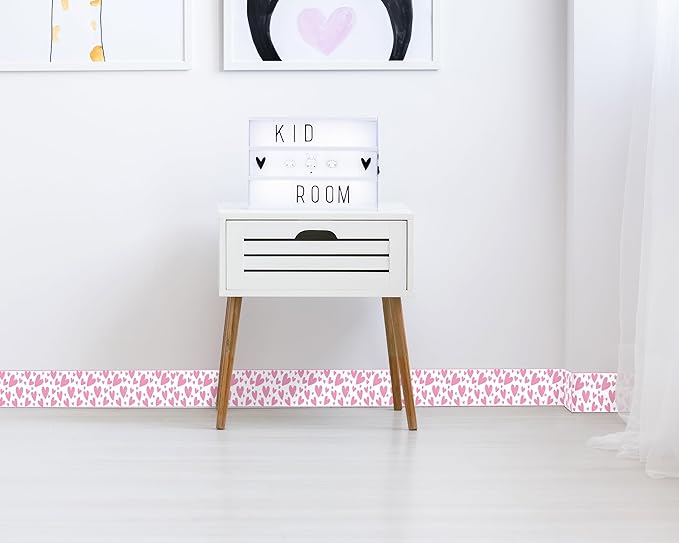 FLFK Pink Heart Wallpaper Border - Image 5