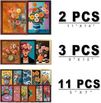 16 PCS Framed Eclectic Wall Art Decor, Mid Century Modern Maximalist Home - Image 2