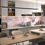 BAYYA Extra Wide Marble Contact Paper Granite Peel and Stick Wallpaper Pink - Image 2