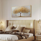 Large Framed Tree of Life Gold Wall Art, Large Canvas Prints Paintings Artwork - Image 3