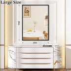 AAZZKANG Large Mirrors for Wall Black 28"x20" Rectangle Metal Framed Mirror - Image 2