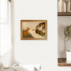 Fantasy Artists Divine Feline Encounter Gold Framed Wall Art, Modern Angel & - Image 2