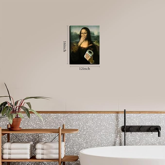 Funny Mona Lisa Canvas Wall Art - Image 3