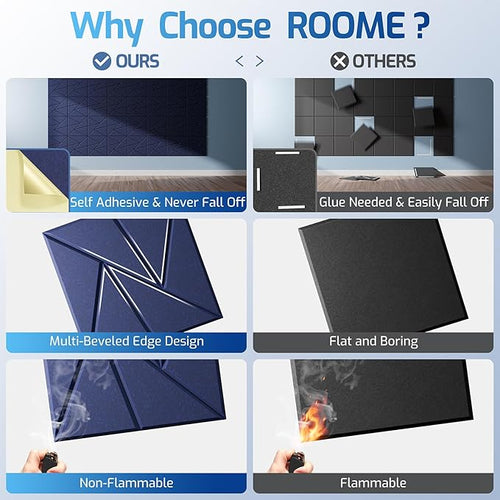 18 pack Acoustic Panels With Self-Adhesive, Sound Panels High Density, - Image 2