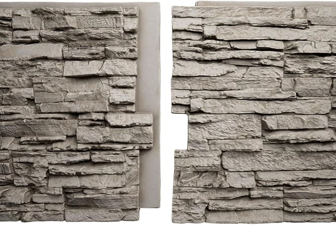 EverStone Canyon Ridge Faux Stone Panel, 45 3/4"W x 24 1/2"H x 1 1/4"D - Image 8