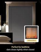 UNISHADES Custom No Tools No Drill Cordless Mini Blinds, 100% Privacy L-Shaped - Image 5