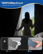 24" W x 72" L 100% Portable Blackout Curtains, Total Darkness No-Drill Black - Image 5