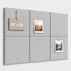 Large Cork Boards for Walls – 36" x 24" Self Adhesive Felt Wall Tiles by CreateYourIdealSpace