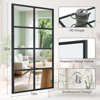 DUMOS Window Pane Mirror Set of 2, 16x32 Inch Rectangle Decorative Wall Mirrors - Image 2