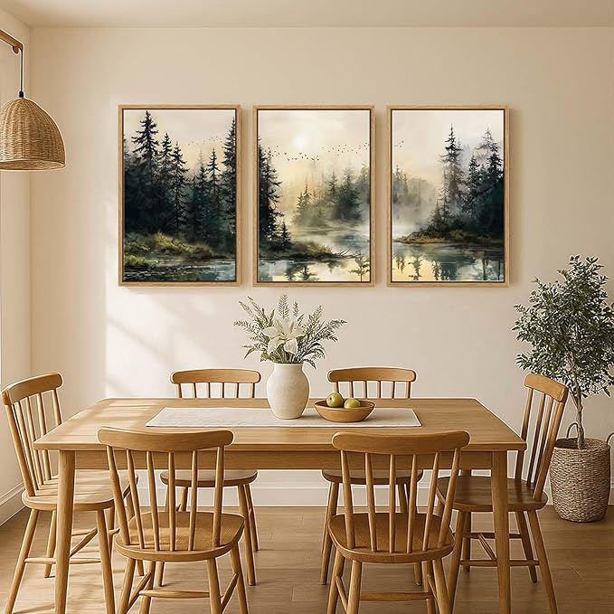 Framed Forest Landscape Wall Art - Image 8