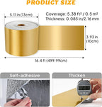 Self-Adhesive Wall Trim with Mirror Finish, 3.93" x 196.8" Peel and Stick - Image 3