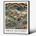 Yayoi Kusama Black Framed Wall Art Vintage Japanese Poster 12X16 in Abstract by Heltrappe