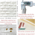 YU LI 3DH 3D Wall Panels Peel and Stick 20PCS White Foam Brick Wallpaper - Image 5
