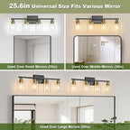 Unicozin Modern Bathroom Light Fixtures, 4 Light Vanity Lights Over Mirror - Image 6