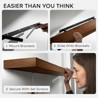 Homeforia 30inch Walnut Floating Shelves - Image 6