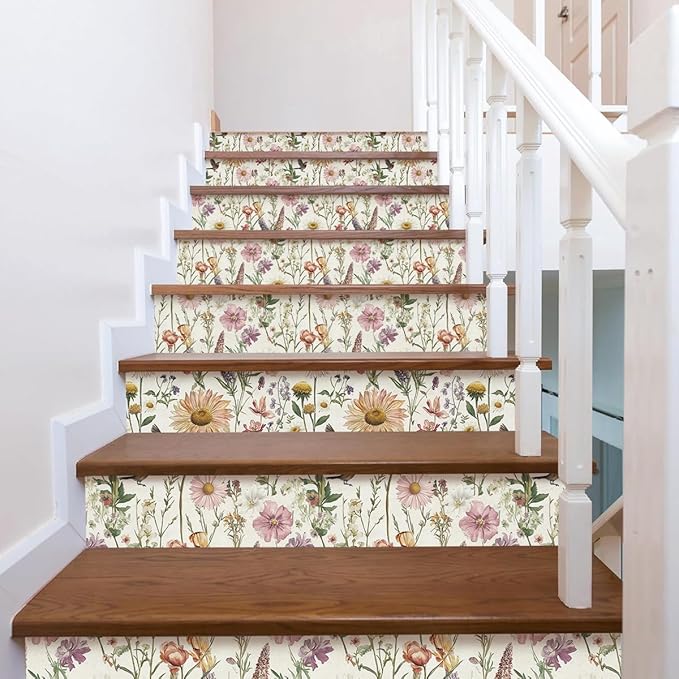 Livebor Floral Peel and Stick Wallpaper Floral Bird Contact Paper 16.9inch x - Image 7