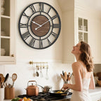 Pytha Sight Large Wall Clock for Lving Room, 16 Inch Modern Industrial - Image 6