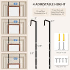 48"x14" Door Mirror, Rustic Full Length Mirror, Over The Door Hanging Mirrors - Image 5