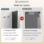 Keonjinn 30 x 36 Brushed Nickel Bathroom Mirrors - Image 9