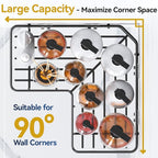 YASONIC Corner Shower Caddy 2 Pack, No Drill Adhesive Shower Storage Shelves - Image 3