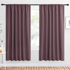 NICETOWN 2 Panels Blackout Curtains, Rod Pocket Window Curtains Room Darkning by NICETOWN