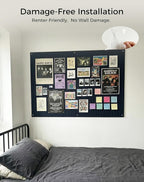 Aothia 12-Pack Felt Bulletin Board Tiles 48"x36", Modular Pin Board - Image 7