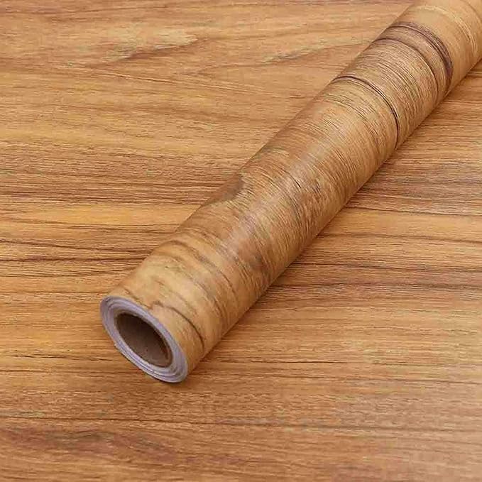 COSNIGHT 15.7" ×393.7" Wood Grain Wallpaper Peel and Stick Vinyl Film Self by COSNIGHT