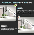 77x36 LED Bathroom Mirror with Lights, Backlit and Front Lit Anti-Fog Lighted - Image 7