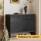 Arthome 17"×240" Black Crocodile Peel and Stick Wallpaper, Charcoal Black - Image 5