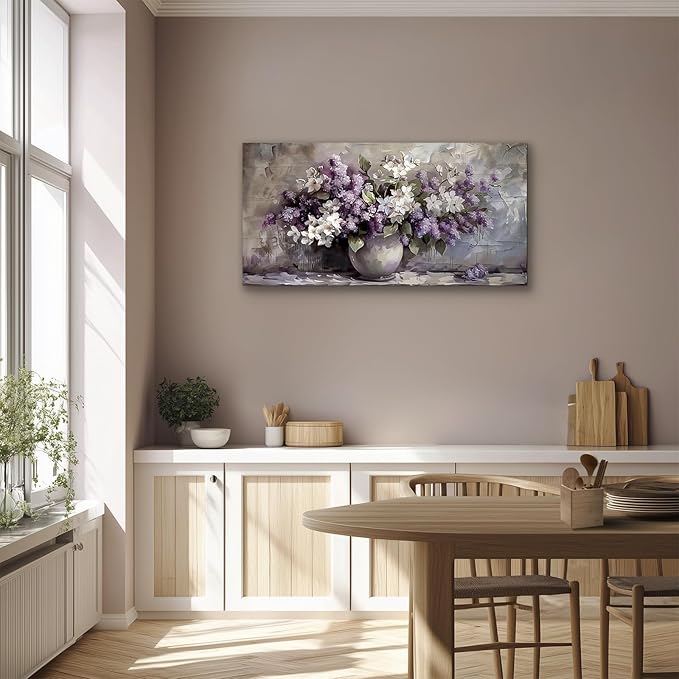SERIMINO Still Life Large Wall Art, Vintage Vase Flowers Pictures Wall Decor - Image 2