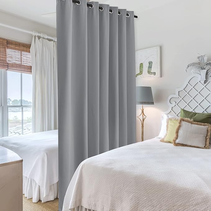 RYB HOME Blackout Curtains Room Dividers, Total Privacy Wall Divider Screens - Image 4