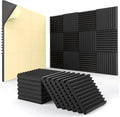 52 pack Acoustic Panels Self-Adhesive, Acoustic Foam Wedges High Density by HEMRLY