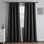 IGEMAEVE Blackout Curtains 96 Inch Length 2 Panels Set, Rod Pocket Energy by IGEMAEVE