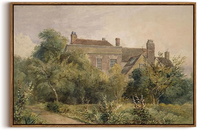 InSimSea Framed Canvas Wall Art Vintage Decor, Home Decor Classical Scenery by InSimSeaArt