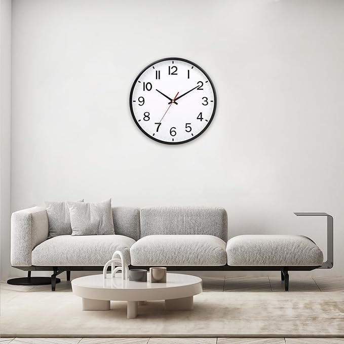 Wall Clocks Battery Operated 10 inch Modern Wall Clock, Silent Non Ticking Wall - Image 8