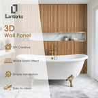 WPC Slat Wall Panels 8 Pack 96" x 8.2", Waterproof Fluted Wall Paneling - Image 2