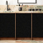 SHUFA Gold Black Cotton-Like Textured Grasscloth Wallpaper Matte Thick Real - Image 7