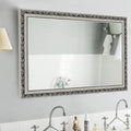 HA Bathroom Mirrors 40x24 Inch for Wall, Rectangle Silver Frame Wall Mounted by Unknown
